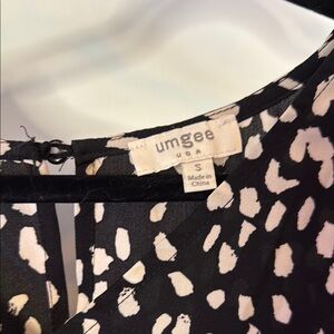 Umgee Black and Cream High Low Dress